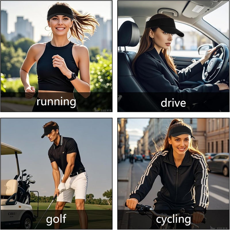 Rbenxia 1PC Adjustable Sport Visors Sun Visor Hats Cap Visors for Women and Men - Image 5